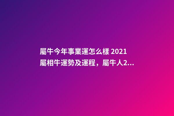 屬牛今年事業運怎么樣 2021屬相牛運勢及運程，屬牛人2021年全年運勢詳解-第1張-觀點-玄機派